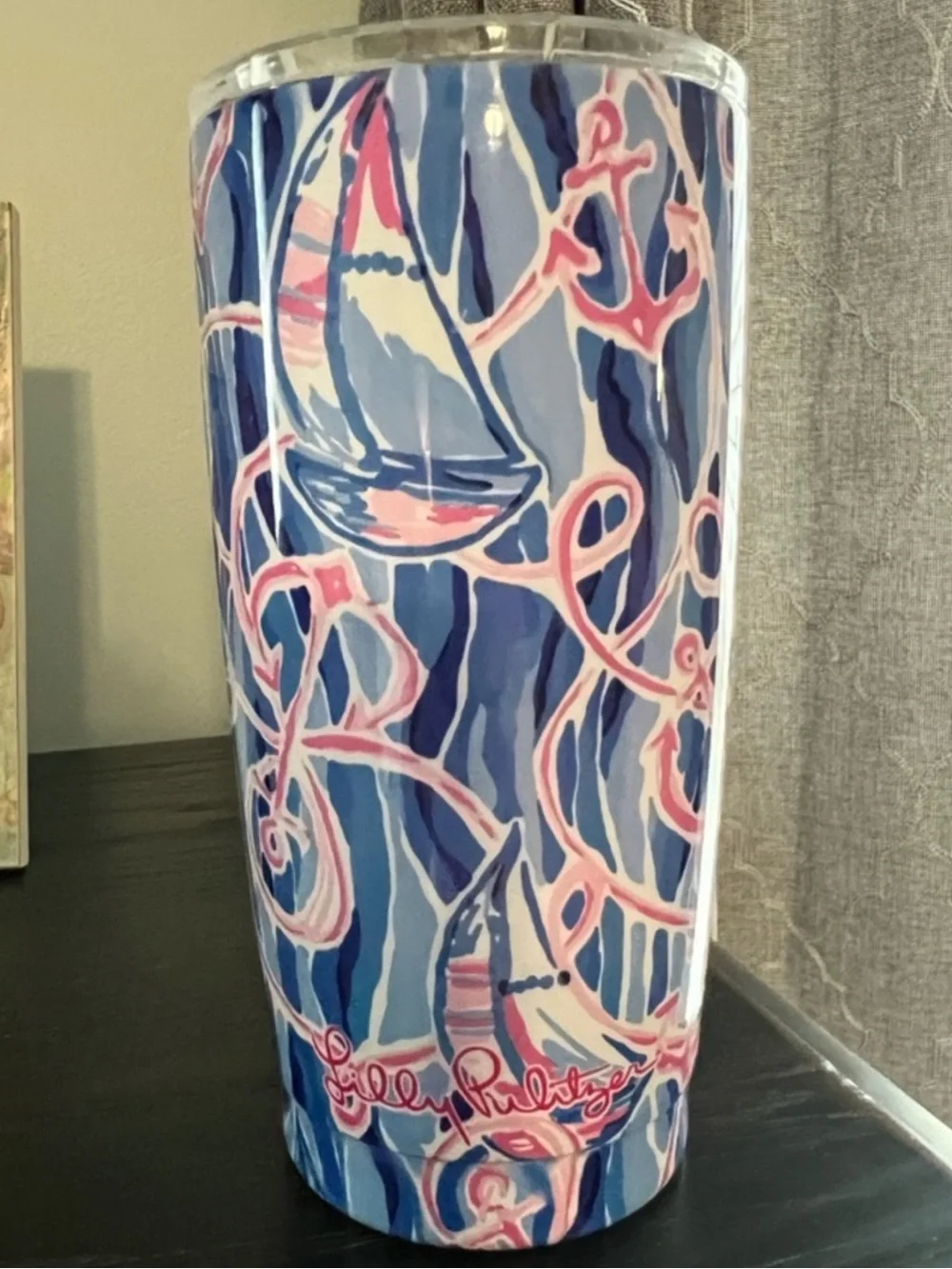 Lilly Pulitzer Reel Nauti 20 oz Insulated Tumbler Sailboat Nautical